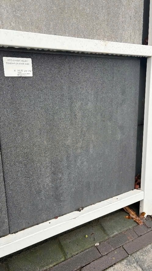 Terrastegel, H20 comfort square black slate 60x60x4, Tuin en Terras, Nieuw, Ophalen of Verzenden, 10 m² of meer, Beton