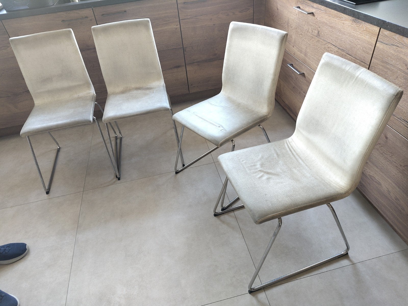 IKEA LILLÅNÄS Eetkamerstoelen - 4 stuks, Huis en Inrichting, Ophalen, Gebruikt, Wit, Modern