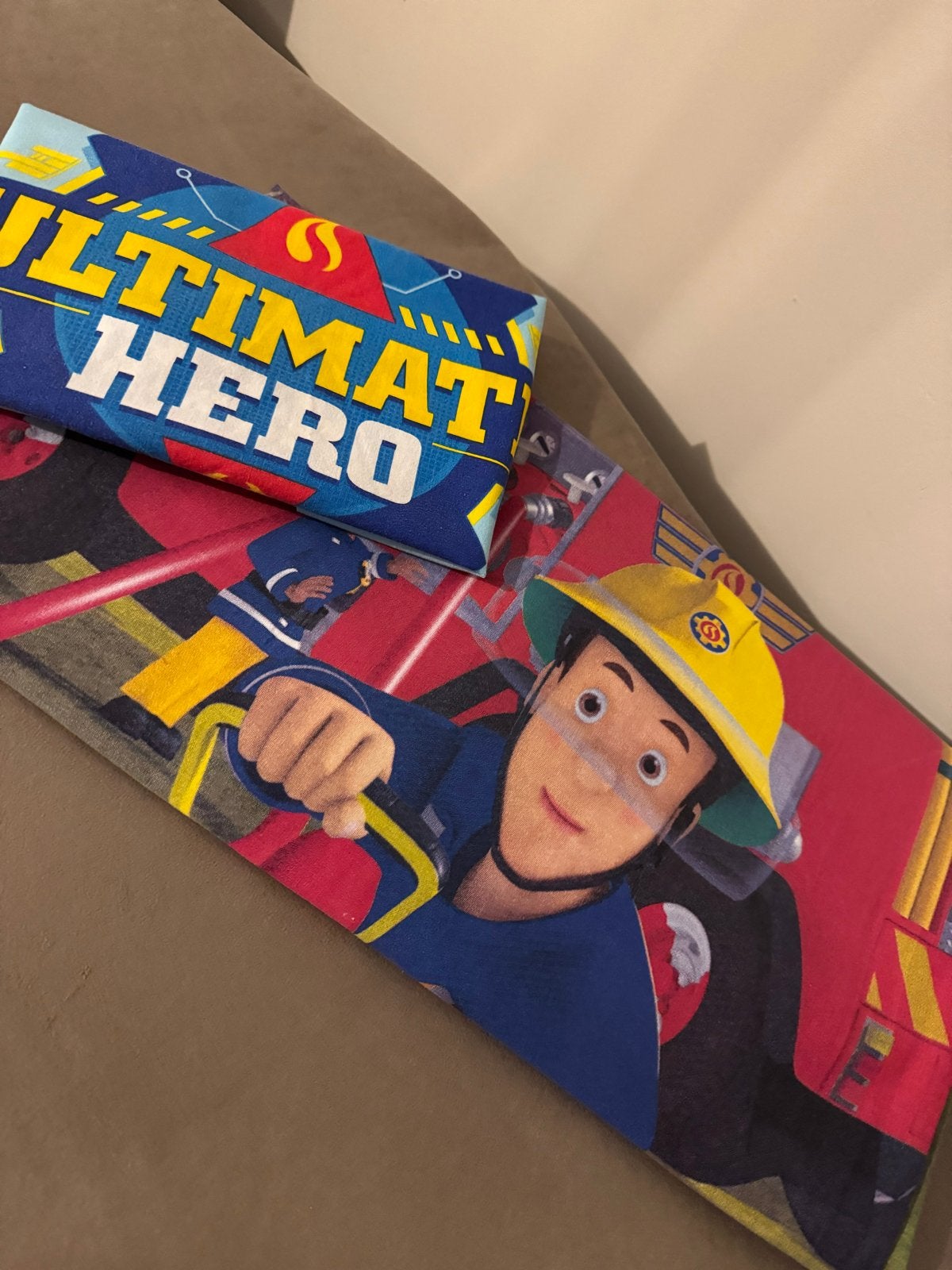 Peuter dekbedovertrek Fireman Sam 100x140 cm, Gebruikt, Eenpersoons, Meerkleurig, Dekbedovertrek