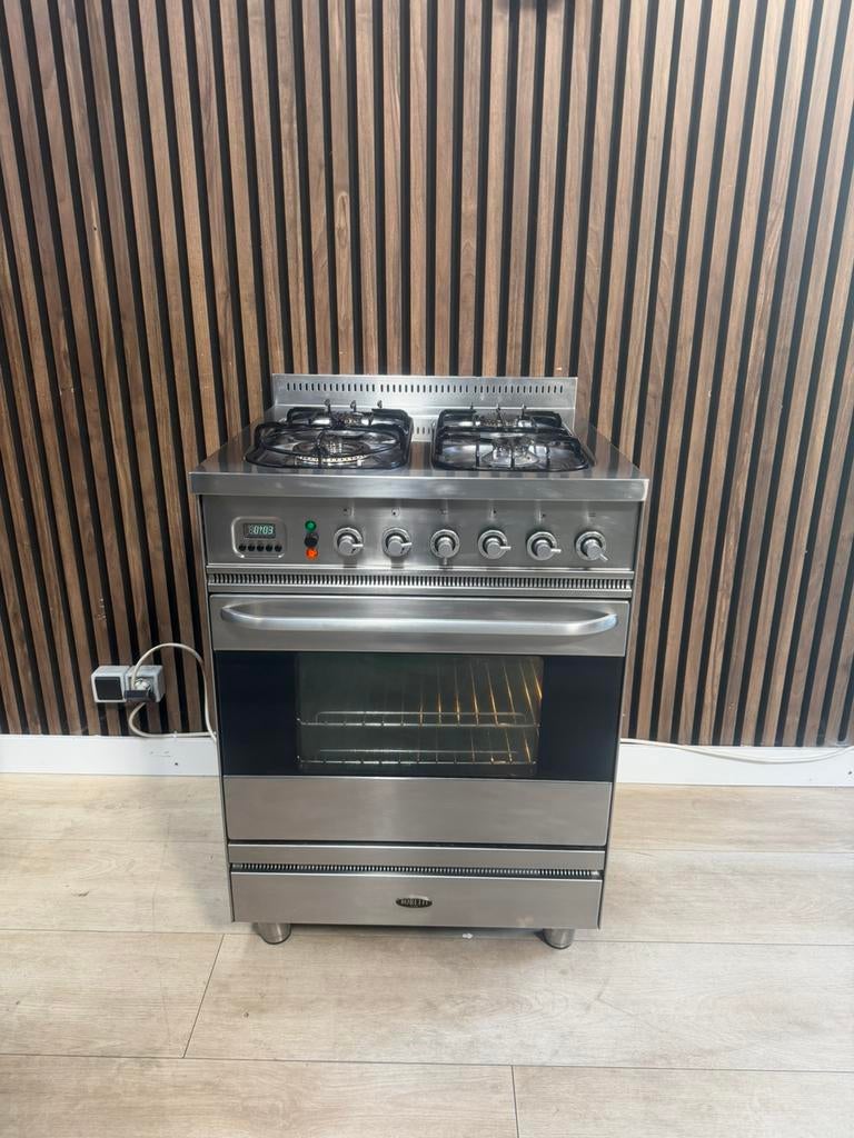 Mooe Rvs Boretti Fornuis 60 cm (Gratis bezorgen), Witgoed en Apparatuur, Fornuizen, 5258sh, 60 cm of meer, Zo goed als nieuw, Energieklasse A of zuiniger