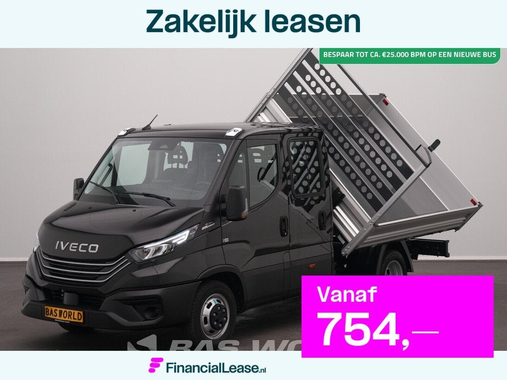 Iveco Daily 35C21 3 zijdige Kipper Dubbel Cabine 210PK 3.0L, Automaat, Stof, 4 cilinders, Iveco