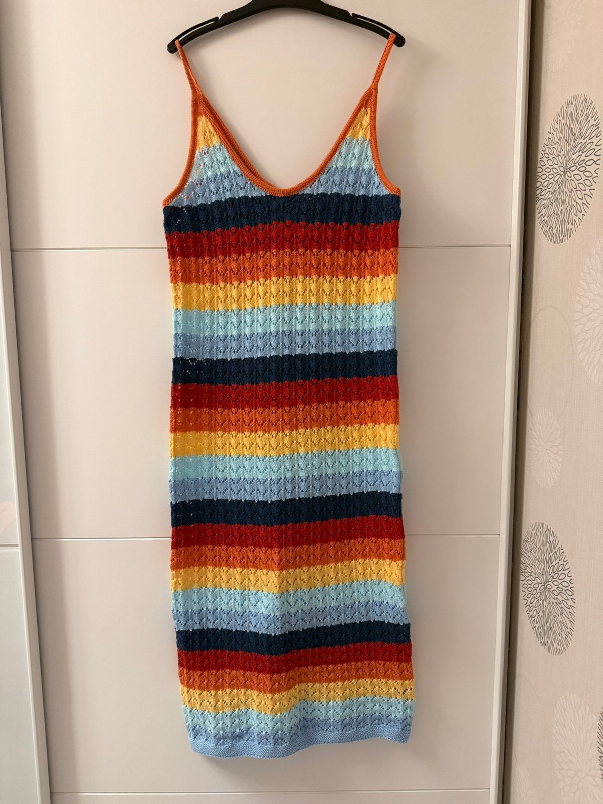 Gehaakte jurk Zara, Kleding | Dames, Jurken, Maat 42/44 (L), Nieuw, Onder de knie, Meerkleurig
