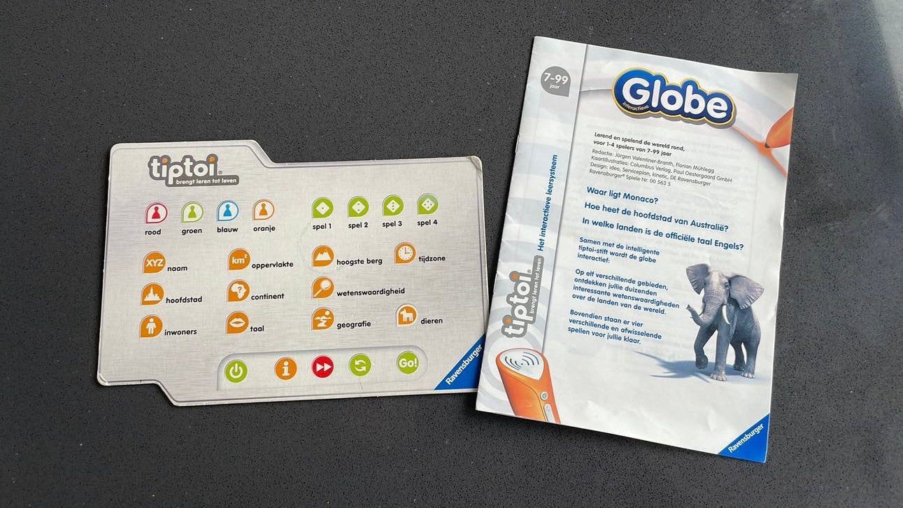 Tiptoi globe kaart, Ophalen of Verzenden, Gebruikt