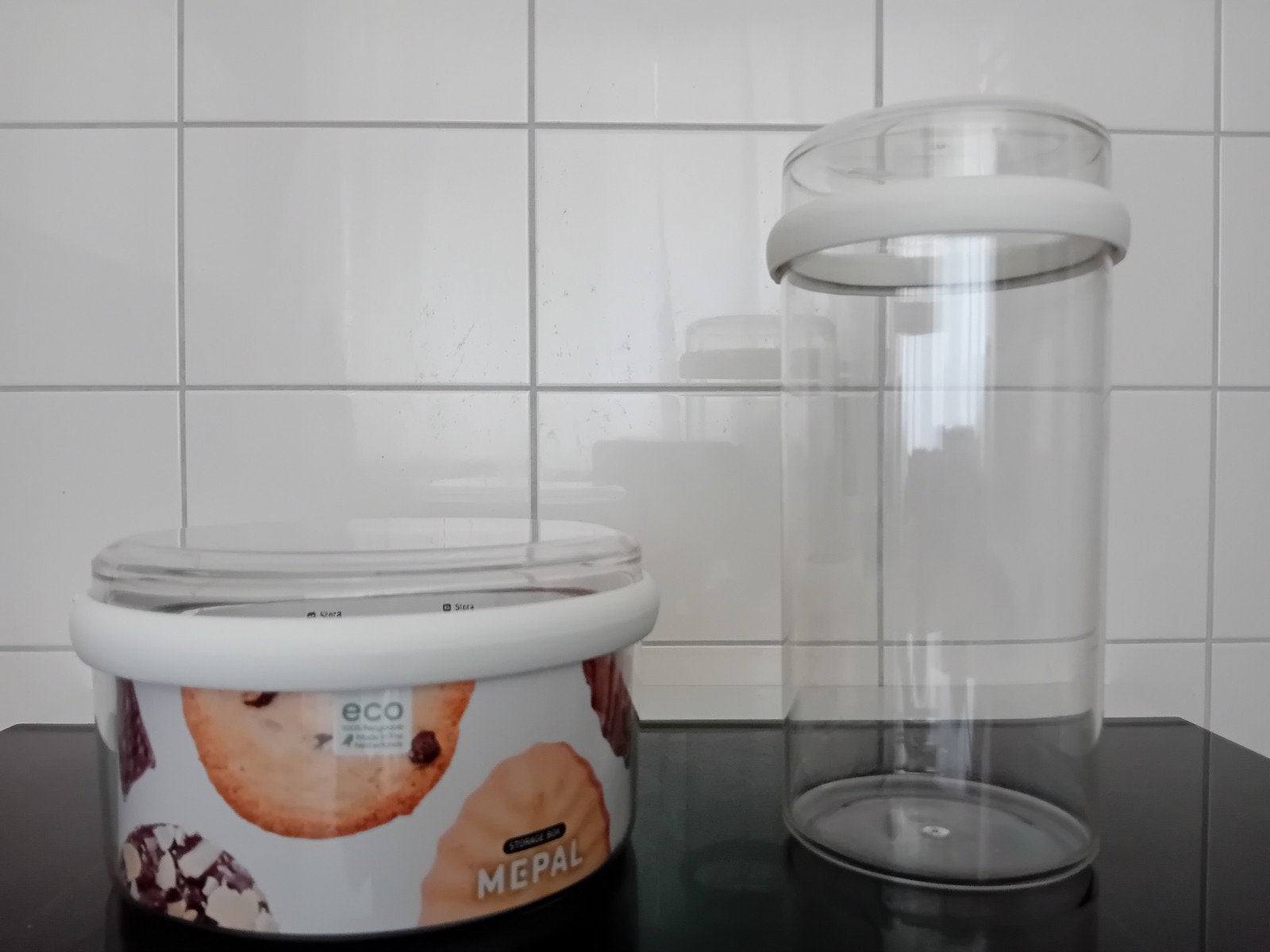 Mepal Koektrommel en Voorraadpot. 1500 ml en 1900 ml 2 stuks, Ophalen, Nieuw