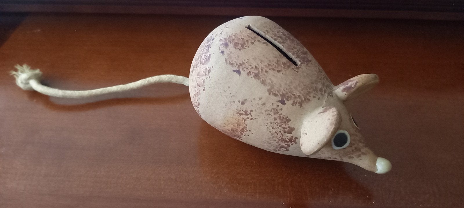Keramieken Muis Spaarpot - Uniek en Decoratief, Ophalen of Verzenden, Gebruikt, Steen, Aardewerk of Keramiek, Dier