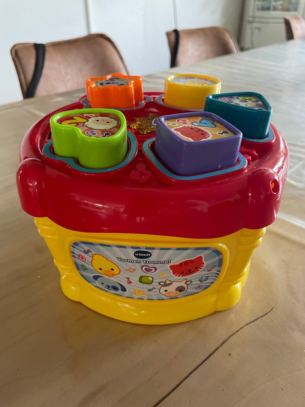 VTech Vormen Trommel - Educatief Speelgoed, Ophalen of Verzenden, Gebruikt, Overige typen, Met licht