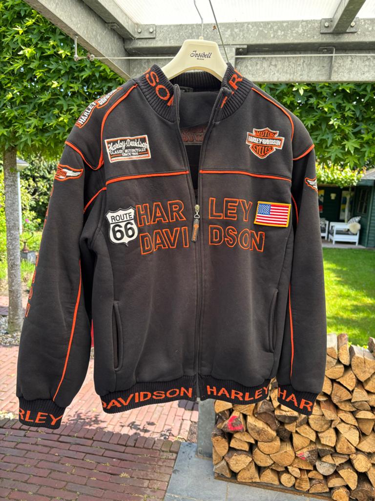 Harley Davidson Bomber vest in zeer goede staat. maat Xl, Ophalen of Verzenden, Tweedehands