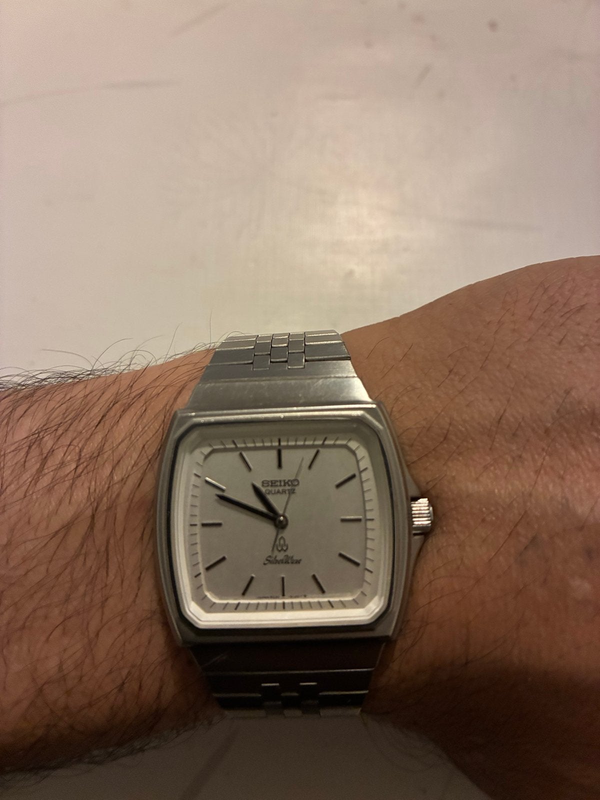 Vintage Seiko Quartz SilverWave, Staal, Polshorloge, Ophalen of Verzenden, Zo goed als nieuw