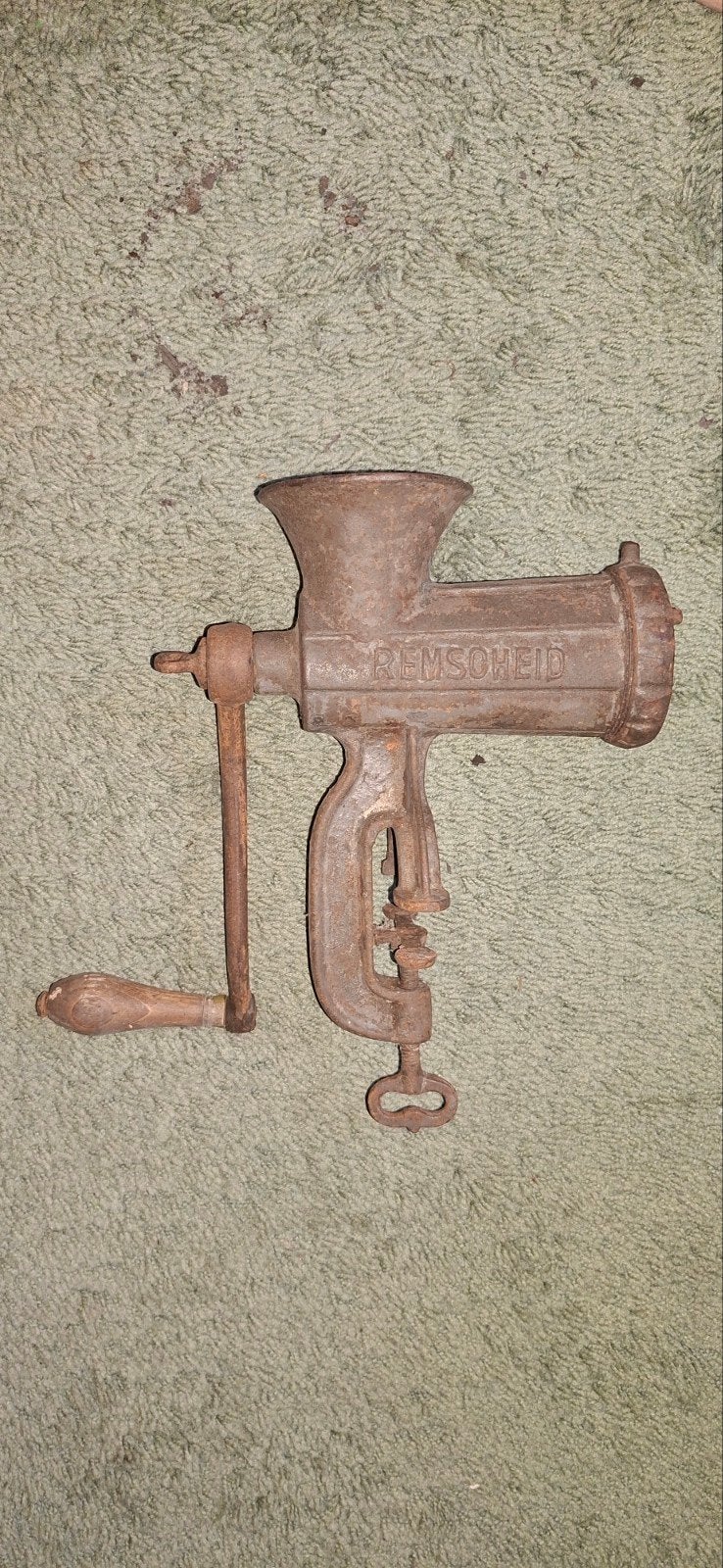 Antieke Remscheid Gehaktmolen - Vintage Keukenmachine, Ophalen of Verzenden