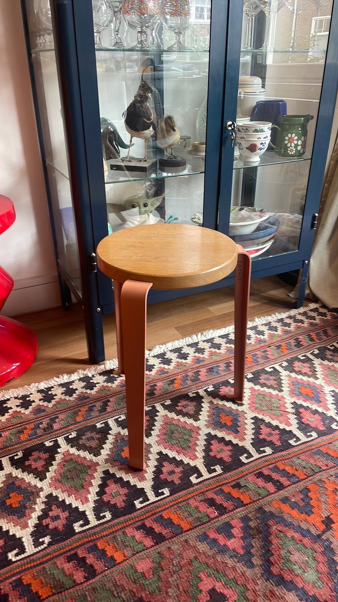 Tiptoe design kruk, Ophalen, Zo goed als nieuw, Hout