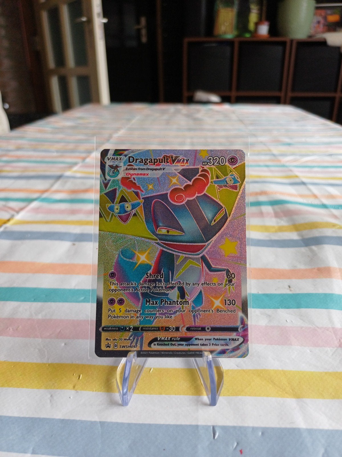 Dragapult VMAX Pokémon Kaart, Hobby en Vrije tijd, Verzamelkaartspellen | Pokémon, Ophalen of Verzenden, Zo goed als nieuw, Losse kaart
