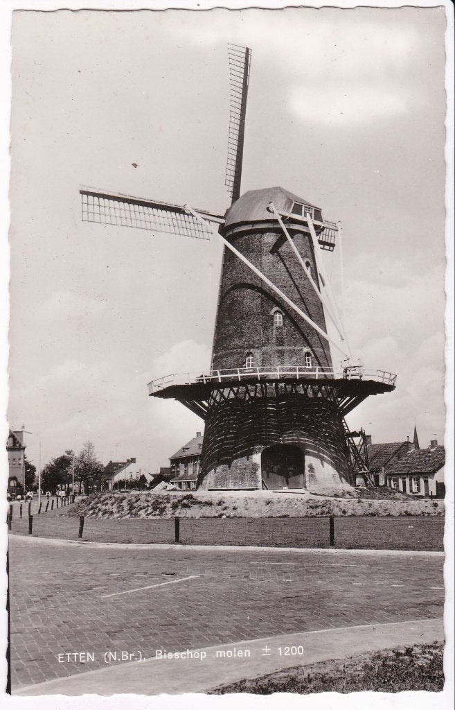Etten (N.Br) Bisschopmolen -1962., Ophalen, 1940 tot 1960, Gelopen, Noord-Brabant