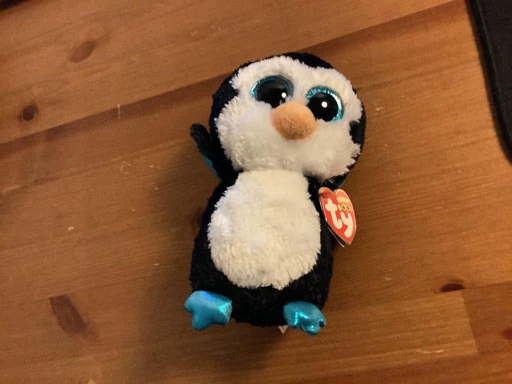 TY beanie boo knuffel waddles penguin 2017 met kaartje, Pinguïn, Ophalen of Verzenden, Ty, Met label