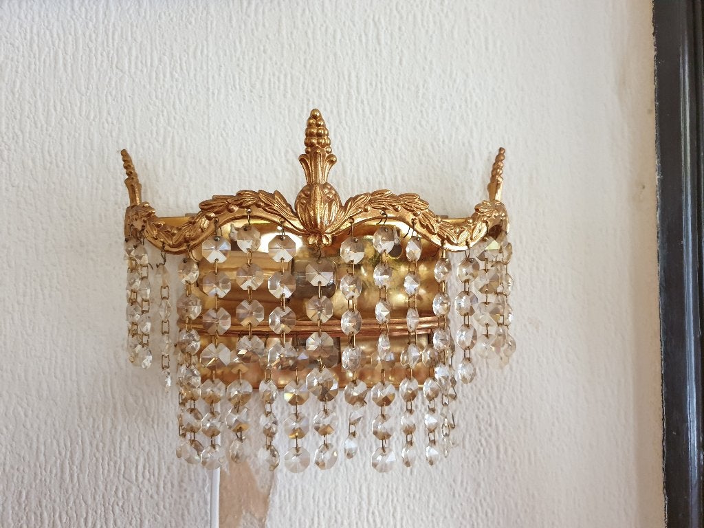 Kristallen wandlamp, Ophalen, Zo goed als nieuw