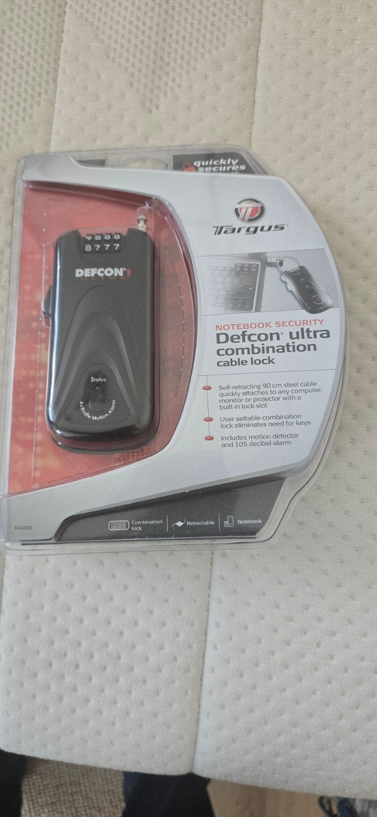 Targus DEFCON Ultra Combinatie Kabelslot voor Laptop, Ophalen of Verzenden, Nieuw, Laptop, Targus