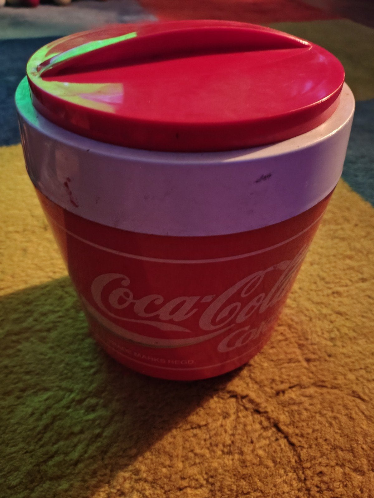 Vintage Coca-Cola IJsemmer / Koeler - Rood met Wit, Ophalen of Verzenden, Gebruikt, Gebruiksvoorwerp