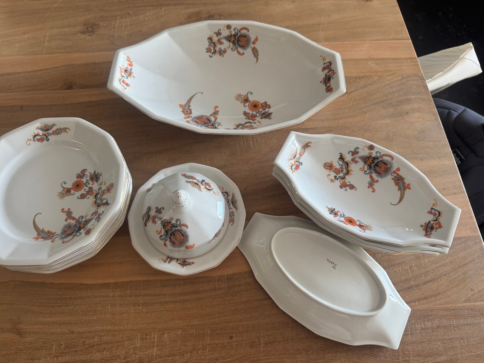 Art Deco Jamin Servies Jaren 30/decornummer 12512, Antiek en Kunst, Ophalen