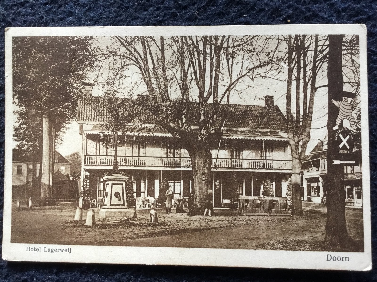 Oude Ansichtkaart Hotel Lagerweij Doorn (1934), Ophalen of Verzenden, 1920 tot 1940, Gelopen, Utrecht