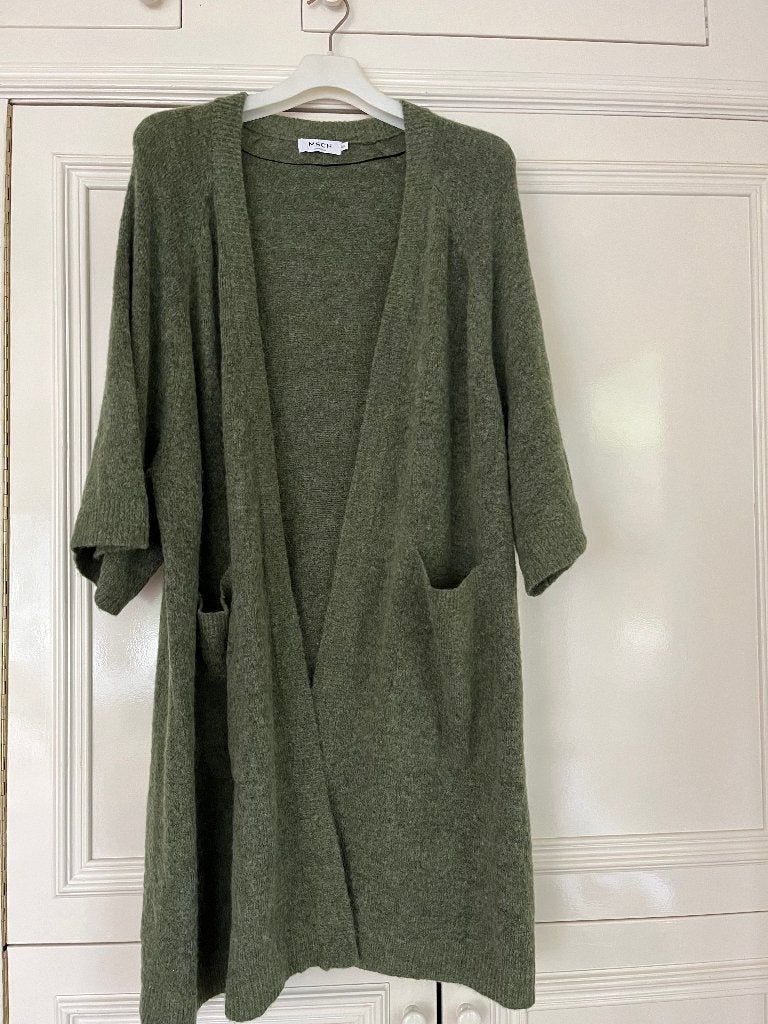 groen lang wollen vest MSCH maat M/L valt groot, Kleding | Dames, Msch Copenhagen, Maat 42/44 (L), Ophalen of Verzenden, Zo goed als nieuw