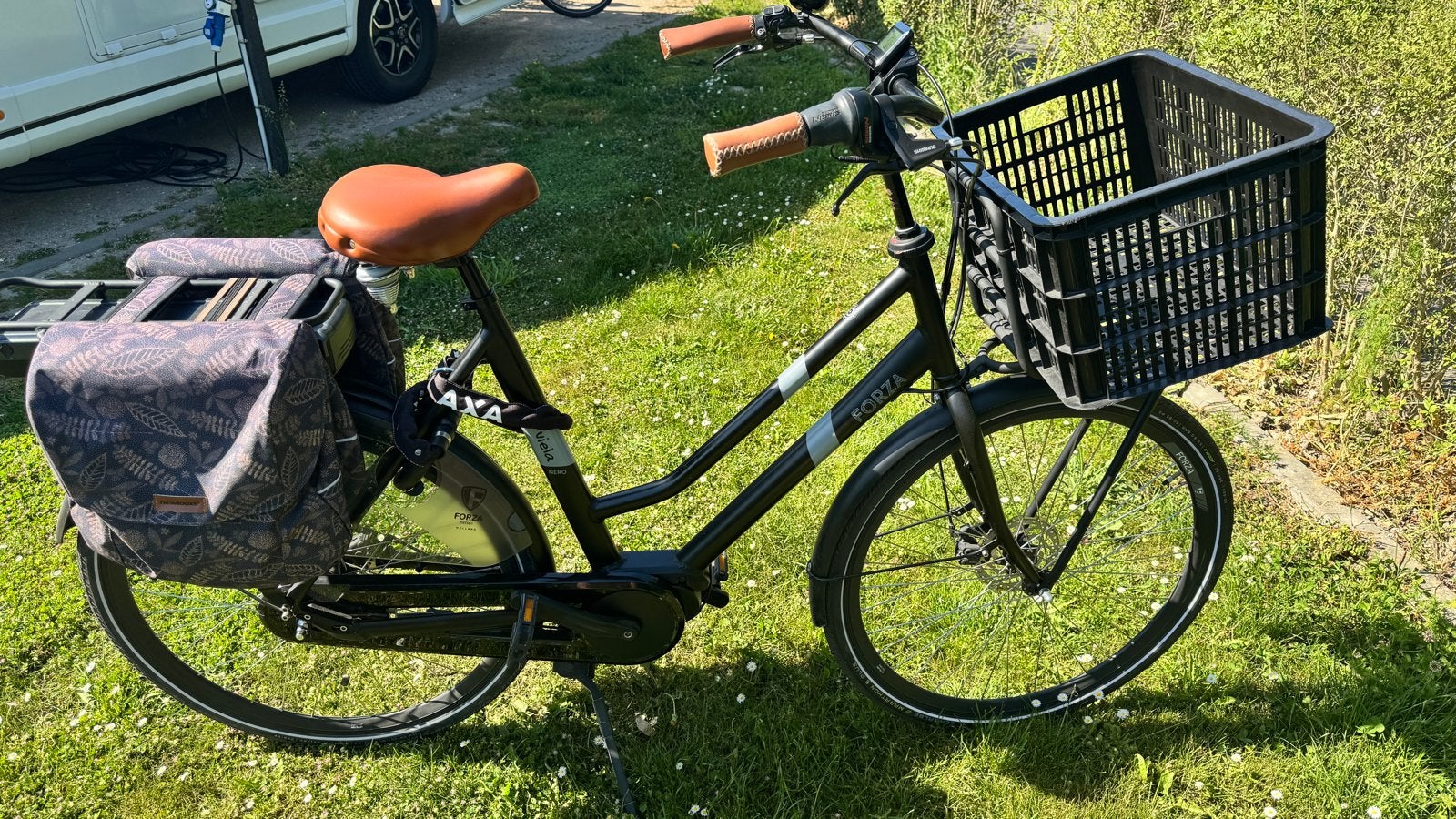Forza Viela Nero E-bike transportfiets, Ophalen, Zo goed als nieuw, 50 km per accu of meer, Overige merken