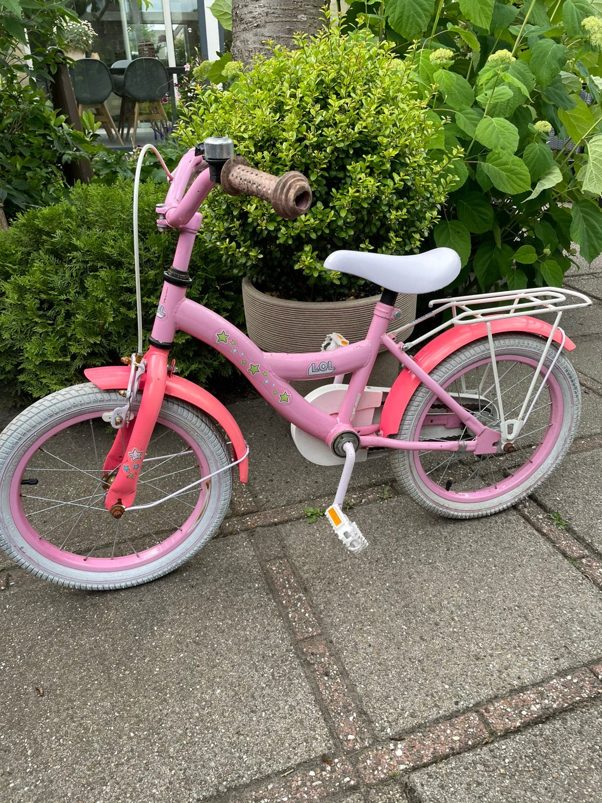 Super stoere Lol kinderfiets (16 inch)., Ophalen, Zo goed als nieuw, Terugtraprem, 16 tot 20 inch
