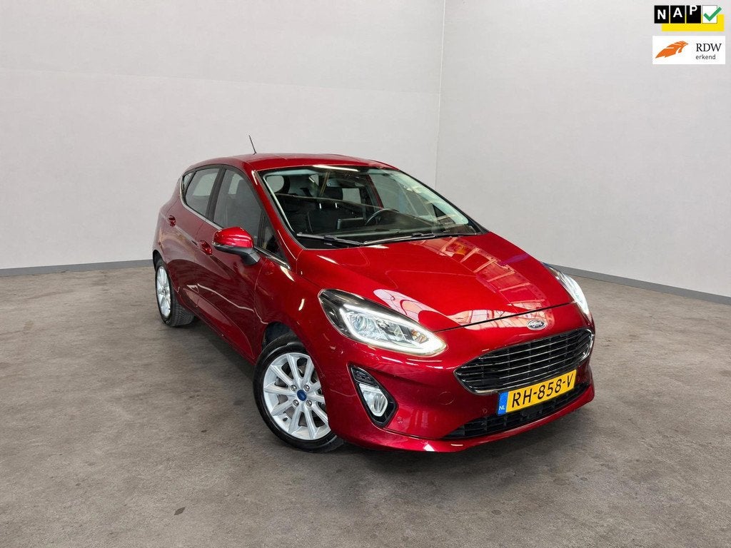 Ford Fiesta 1.0 EcoBoost Titanium|VOL|CLIMA|AUTOMAAT|CARPLAY, Stof, Gebruikt, 100 pk, 49 €/maand