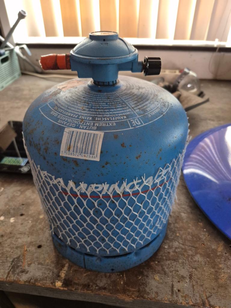 Campingaz gasfles 907 met gas., Caravans en Kamperen, Ophalen, Gebruikt