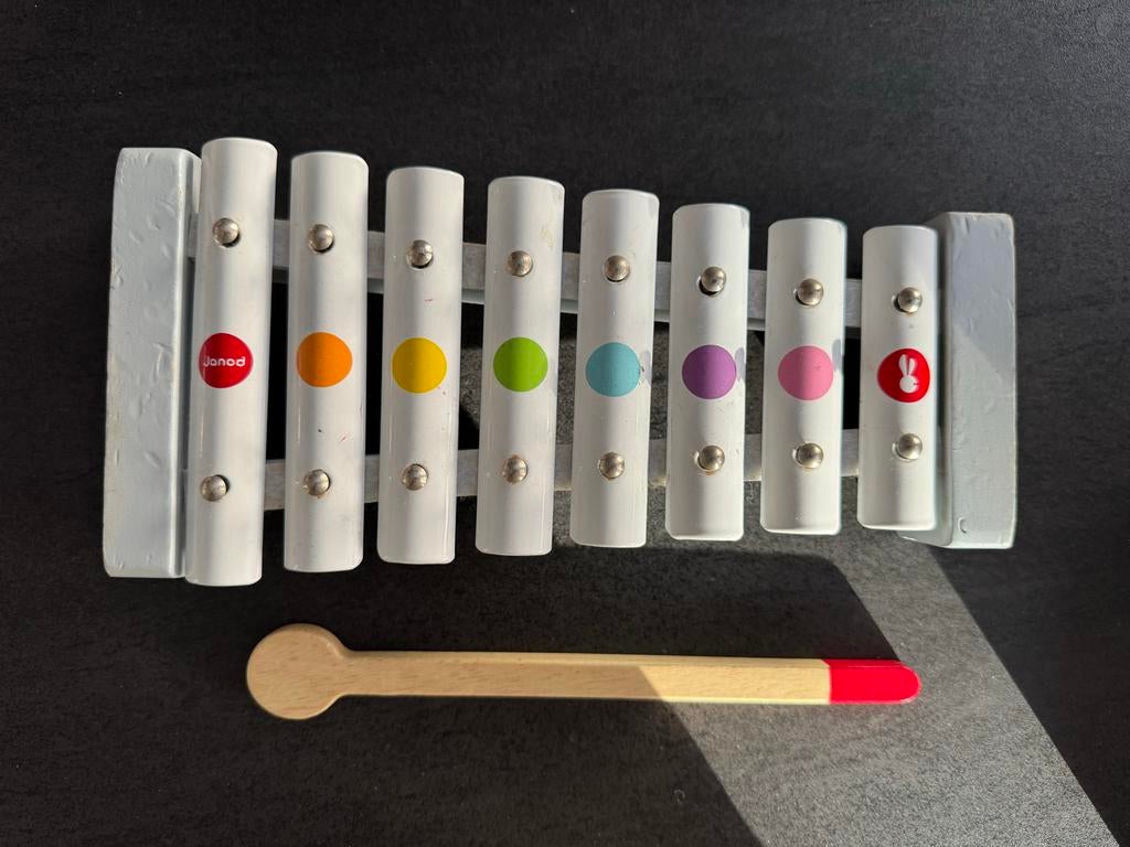 Janod Houten Xylofoon met Kleurrijke Toetsen, Ophalen, Gebruikt, Ontdekken