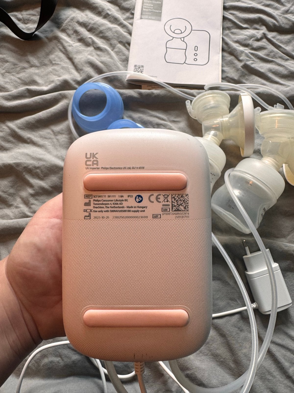 Philips Avent Dubbele Elektrische Borstkolf met Tas, Ophalen, Borstkolf, Philips Avent, Zo goed als nieuw