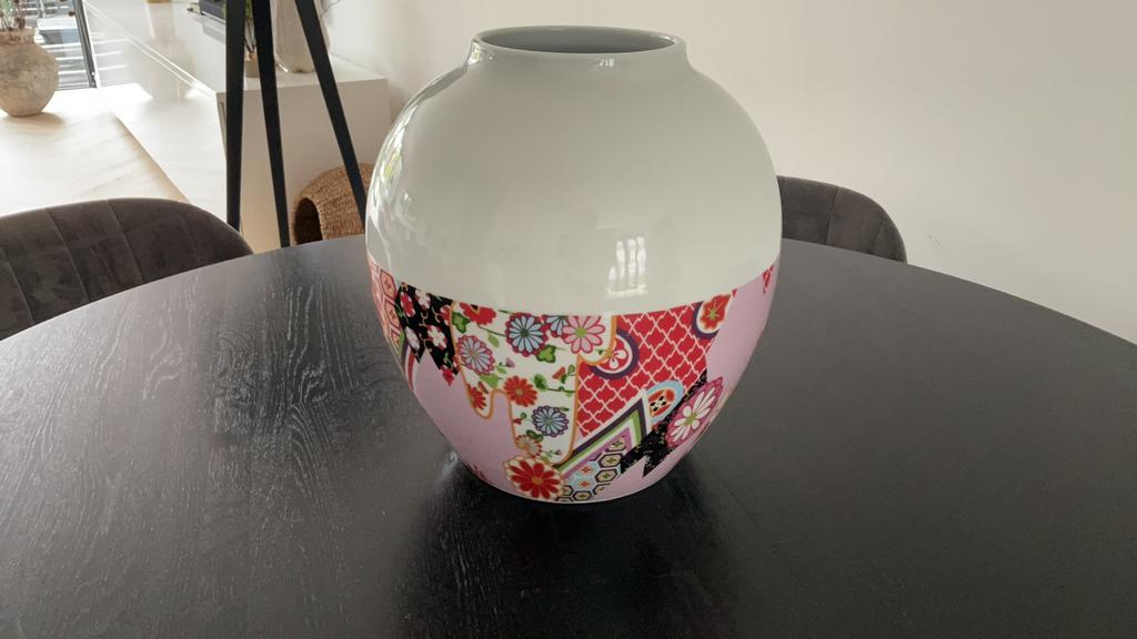 Prachtige mooie vaas &Klevering design hip trendy vintage, Ophalen, Overige kleuren, Aardewerk of Porselein, Zo goed als nieuw