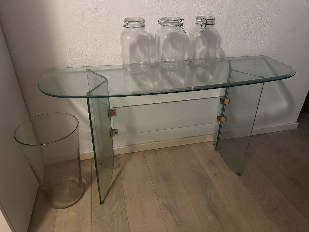 Wandtafel, Ophalen, Gebruikt, 100 tot 150 cm, Glas