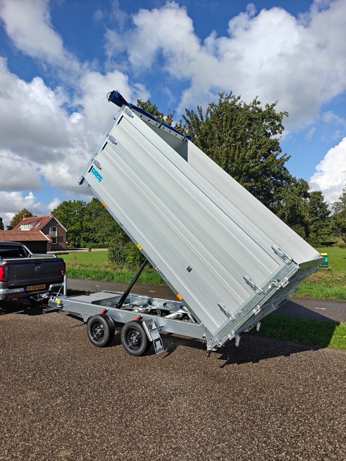 DEMO Twintrailer TT35-35 Vol Opties! 3500KG, Auto diversen, Ophalen of Verzenden, Zo goed als nieuw