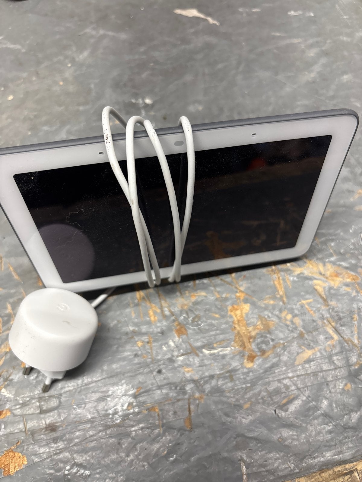 Google Nest Hub (1e generatie), wit,  met oplader, Wi-Fi, Ophalen, Nest hub, Gebruikt