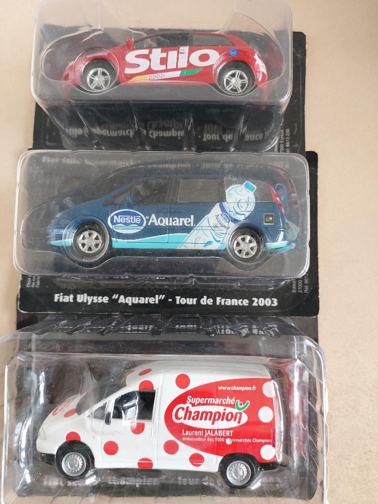 3 Fiat modellen Tour de France Editions Atlas, Hobby en Vrije tijd, Modelauto's | 1:43, Verzenden, Nieuw, Auto, Overige merken