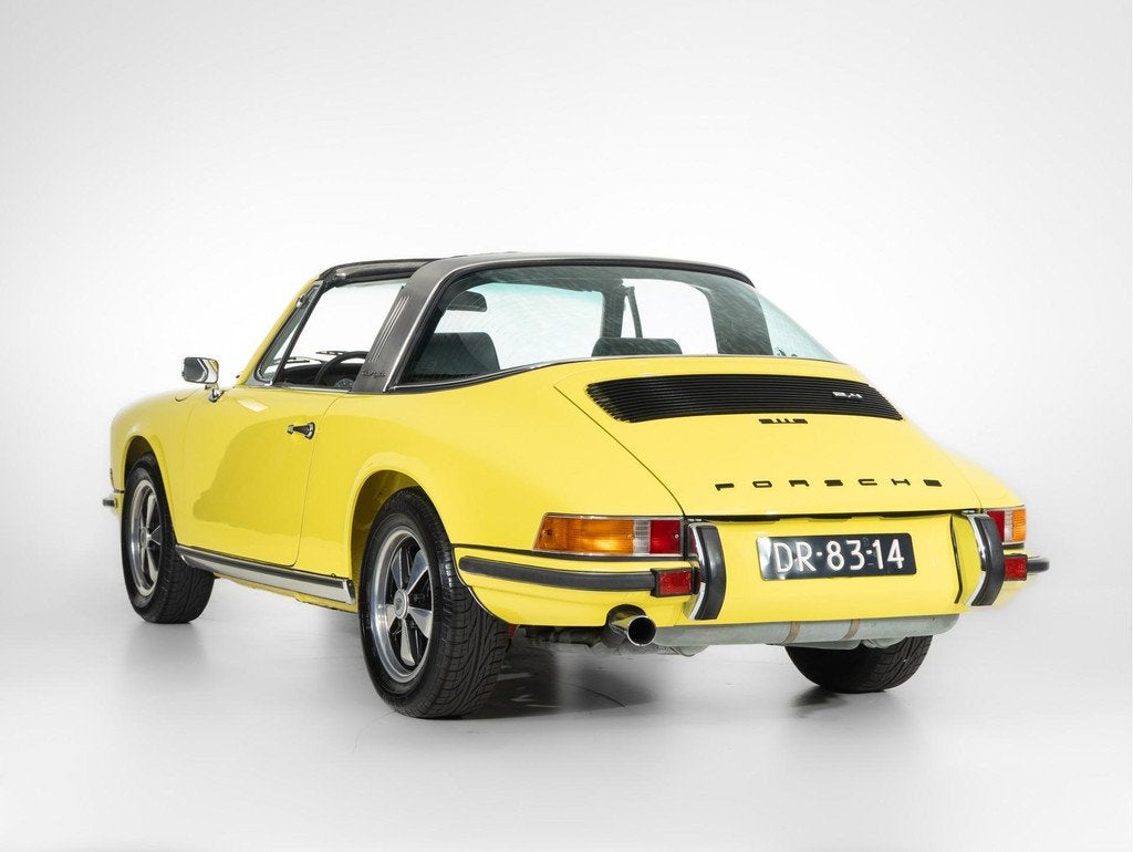 Porsche 911 S 2.4 Targa Ölklappe, Auto's, Oldtimers, Zwart, 190 pk, Cabriolet, 4 stoelen