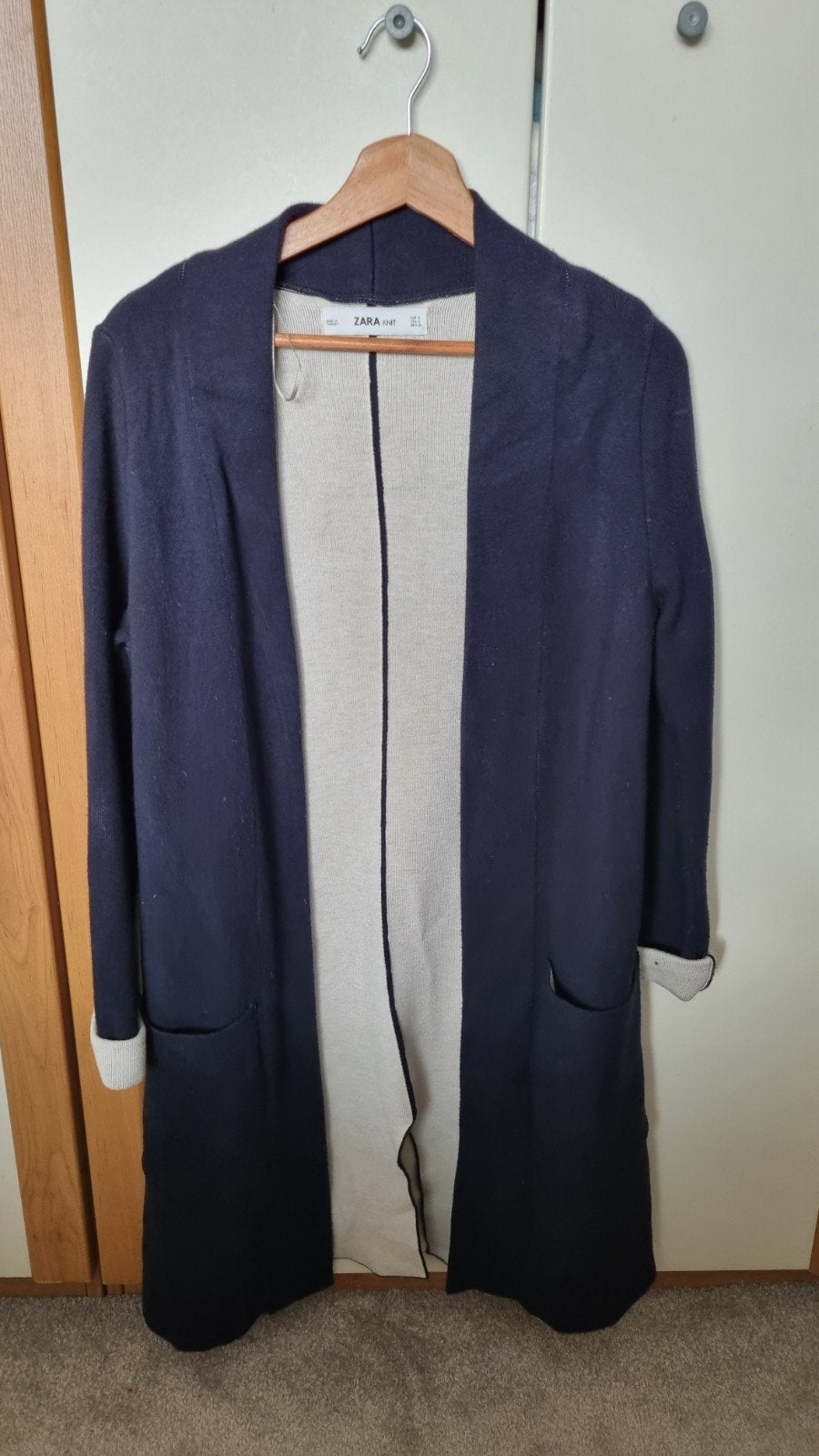Zara Knit lang vest donkerblauw maat S, Blauw, Ophalen of Verzenden, Zara Knit, Maat 36 (S)