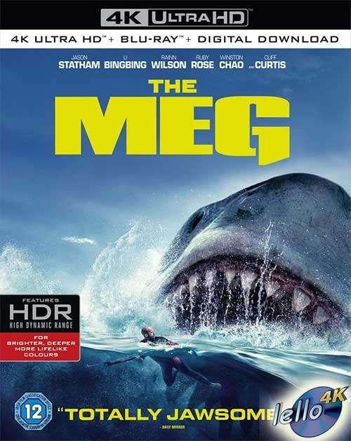 Blu-ray 4K: The Meg (2018 Jason Statham) 2-disc SC UK NLO, Ophalen of Verzenden, Nieuw in verpakking, Actie
