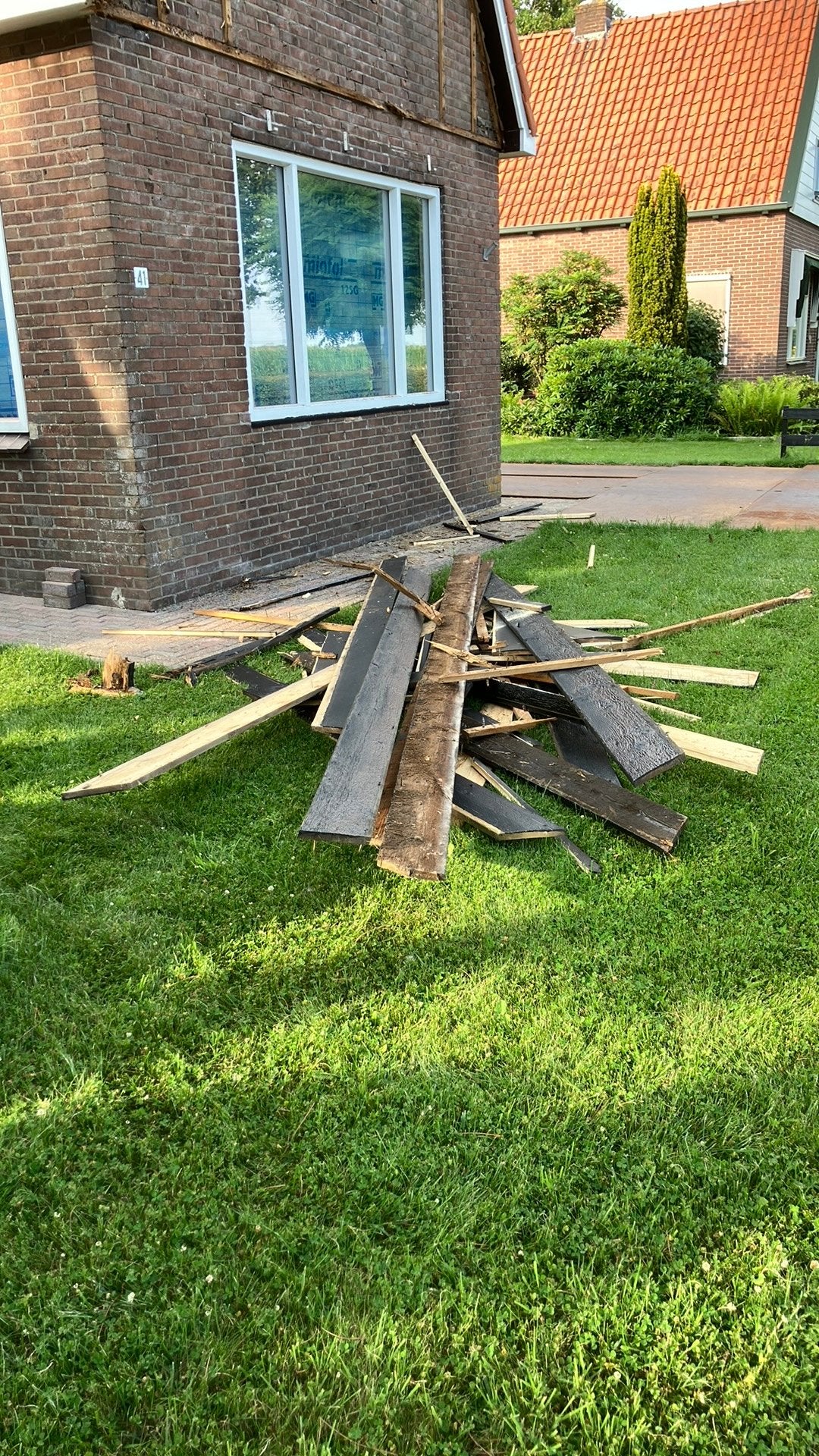 Gratis hout brandhout/sloophout, Ophalen, Zo goed als nieuw, Minder dan 180 cm, Planken