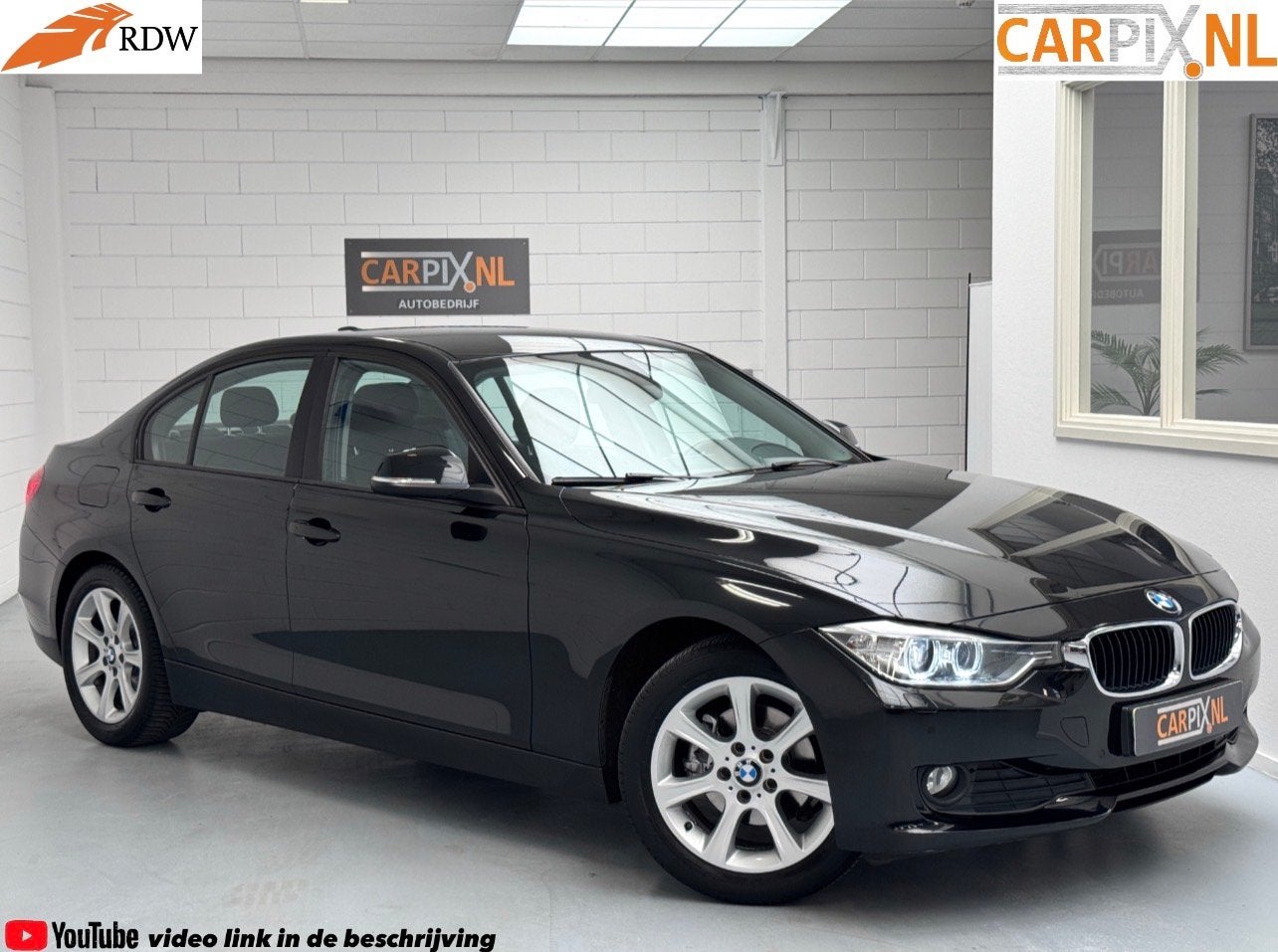 BMW 3-serie 316i High Executive (bj 2014, automaat), Automaat, Gebruikt, 4 cilinders, Zwart