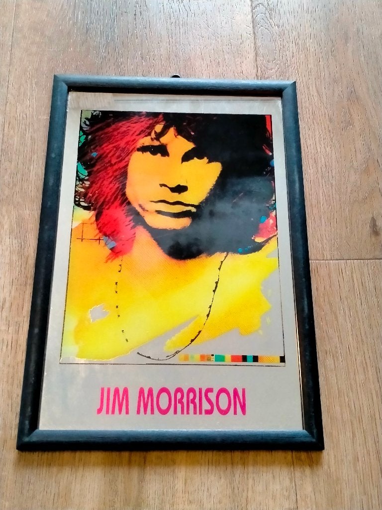 Jim Morrison The Doors band artiest vintage rare spiegel, Ophalen of Verzenden, Gebruikt, Overige typen