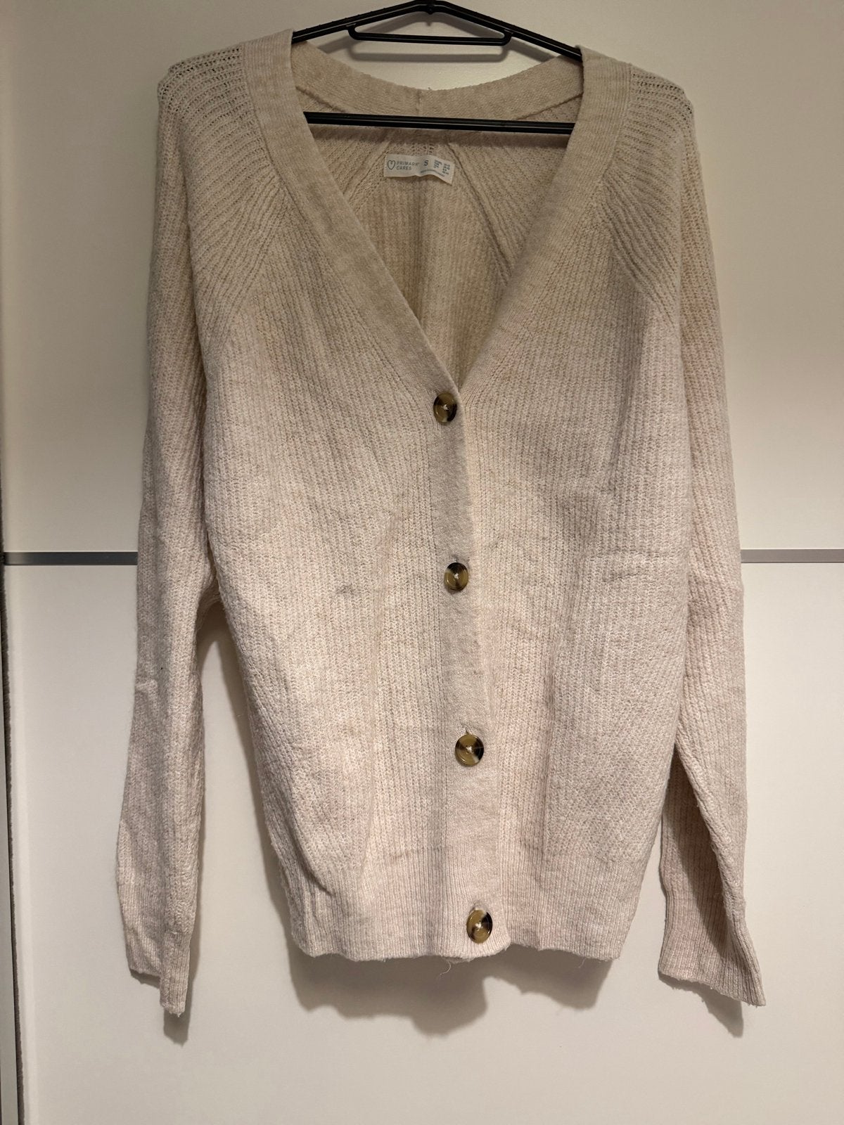Primark gebreid vest, maat S, zo goed als nieuw, Ophalen of Verzenden, Zo goed als nieuw, Maat 36 (S), Beige