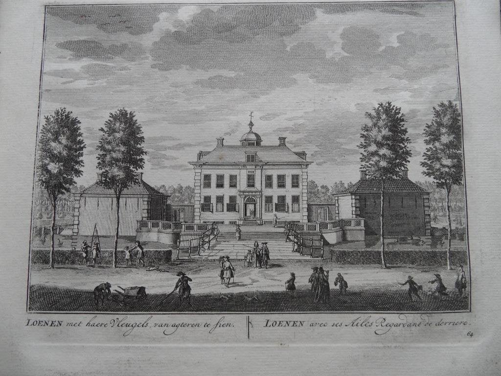 64 Loenen aan de Vecht Heer van Loenen Kopgravure 1719, Antiek en Kunst, Kunst | Etsen en Gravures, Ophalen of Verzenden