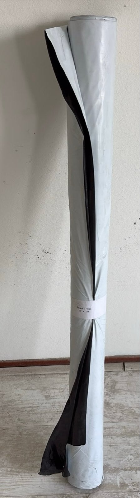 Zwart/Wit Folie 25 x 2m - Nieuw 2 rollen, Ophalen, Nieuw, 15 m² of meer, Folie