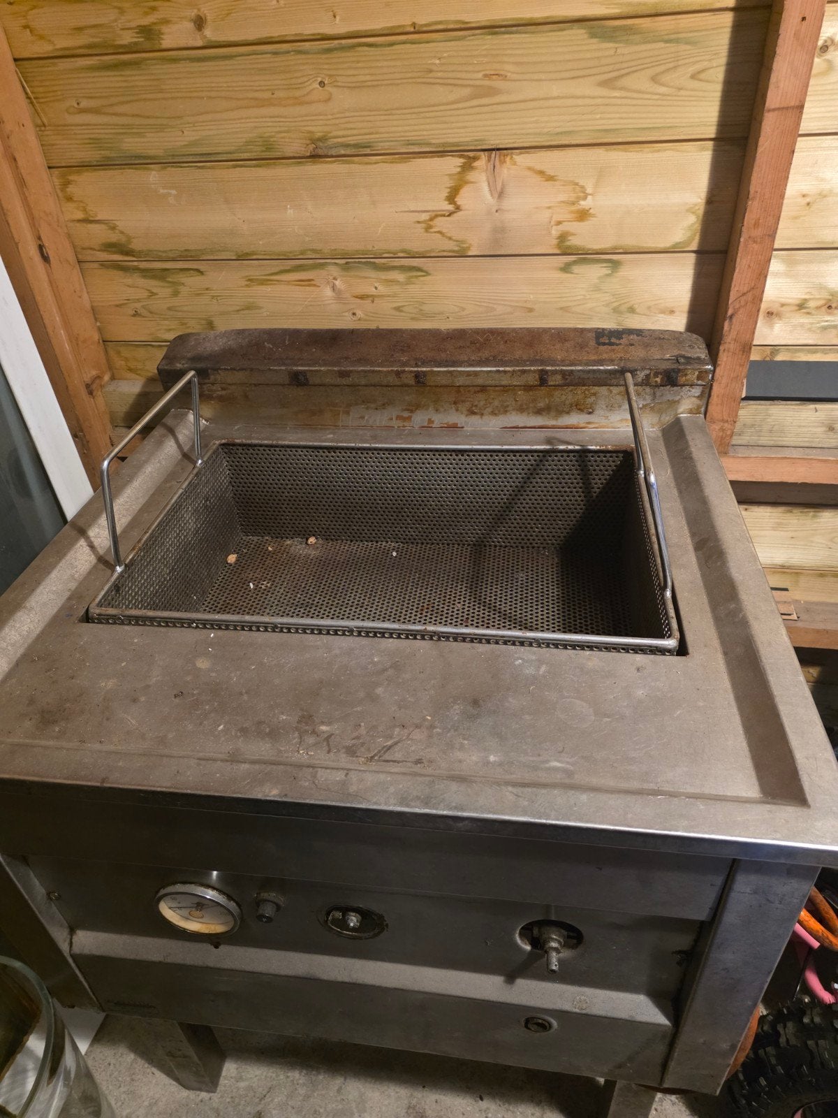 Professionele Pauw gasfriteuse op gas, 4 liter of meer, Ophalen, Gebruikt, Uitneembare binnenpan