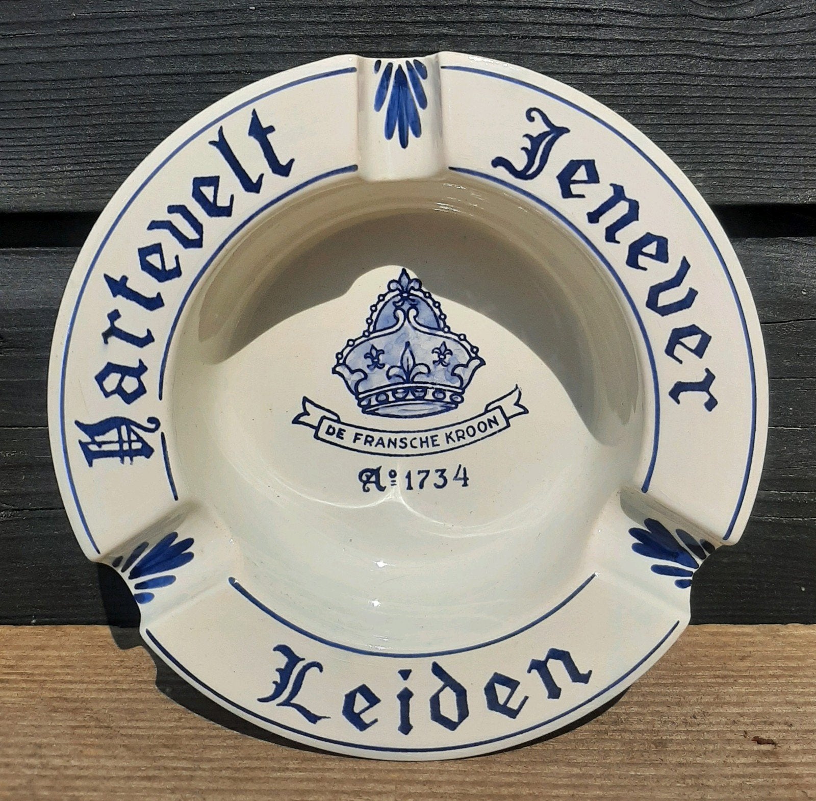 HARTEVELT JENEVER - (Delfts Blauw Asbak / Vintage), Ophalen of Verzenden, Gebruikt, Asbak