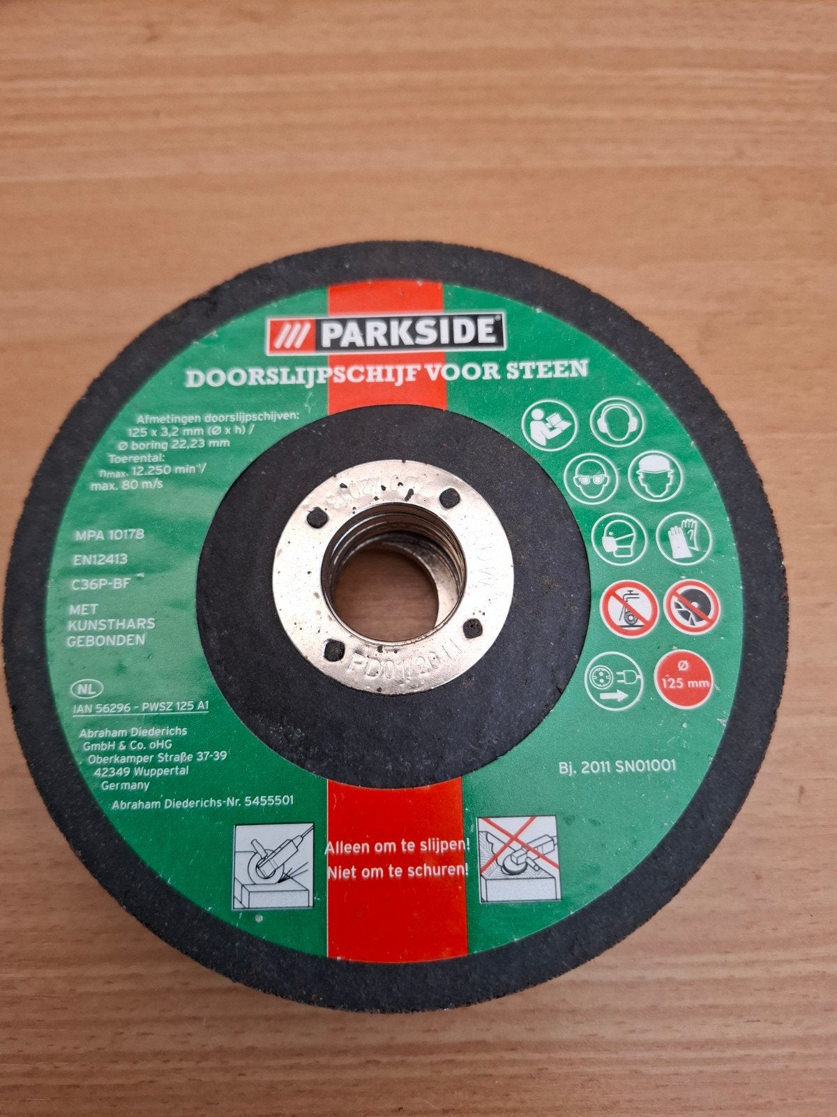Parkside Doorslijpschijfen voor Steen en metaal- 125 mm, Ophalen, Nieuw, 1200 watt of meer, Overige typen
