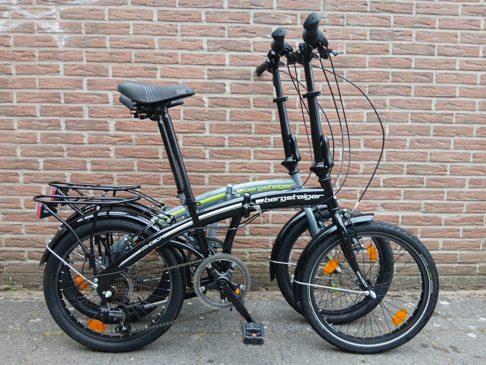 Prachtig & als nieuw! Setje Bergsteiger vouwfietsen, 20 inch of meer, Versnellingen, Zo goed als nieuw, Totaal opvouwbaar