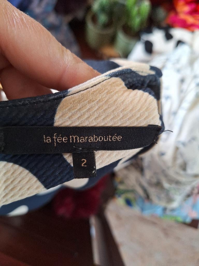 La Fee Maraboutee jurk 2 M 38 blauw creme, Kleding | Dames, Maat 38/40 (M), La Fee Maraboutee, Blauw, Ophalen of Verzenden
