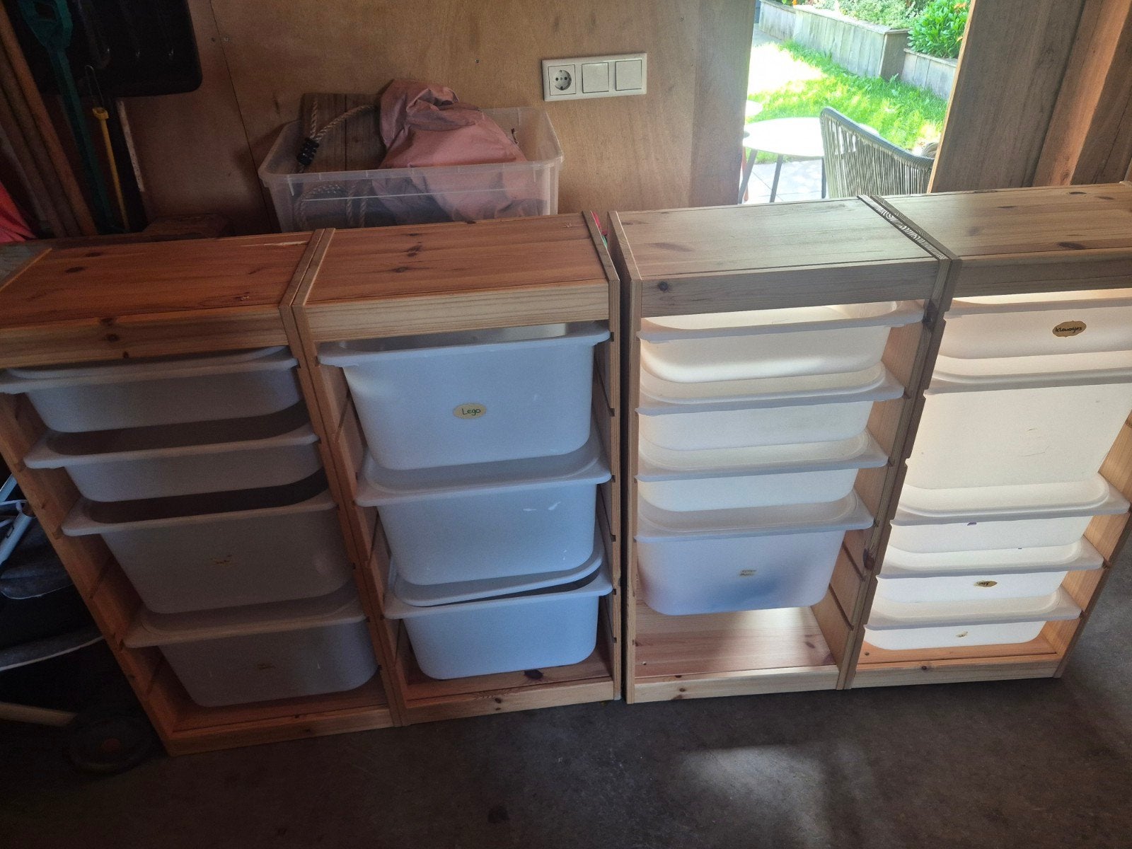 IKEA Trofast opbergkasten met bakken (2 kasten 90cm x 88cm), Ophalen, Gebruikt