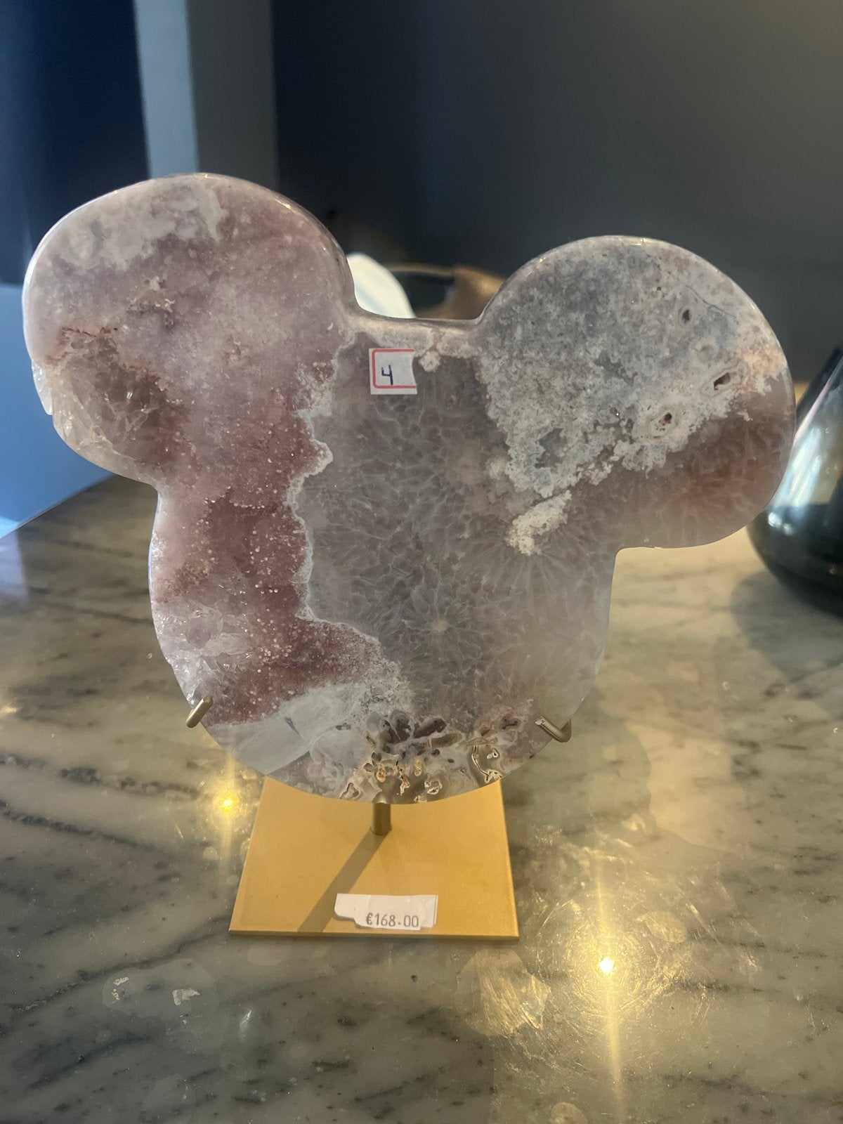 Mickey Mouse Agaat Kristal Decoratie, Nieuw, Ophalen of Verzenden, Modern, Paars